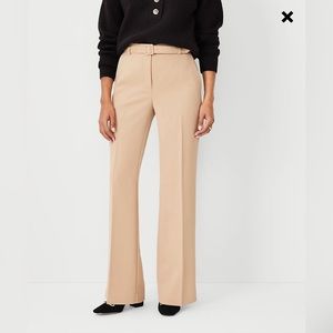 Ann Taylor Petite Belted Boot Pant in Stretch Twill - Size Petite 00